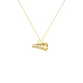 Goldene Cheerleader Megaphon Halskette mit Gravur und zarter Kette auf weißem Grund - Gravierte Version / Gold Stil 2 (Legierung)