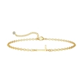 Minimalistische 14K vergulde armband met letter L bedeltje en klein zirkoon detail - Letter L