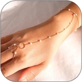 Elegante bracciale con anello in oro 14k e perle bianche, stile bohémien raffinato estivo - Stile con Decorazione in Perla Artificiale / Oro 2 (Stile Perla)