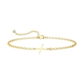 14K vergulde armband met fijne ketting en kleine letter X hanger voor dames - Letter X
