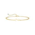 Minimalistische 14K vergulde fijne armband met letter N bedeltje en een stevige karabijnsluiting - Letter Z