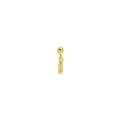 Vertical bubble style alphabet pendant in 18k gold plated copper with polished finish - Letter I Pendant