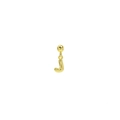 Bubble lowercase letter j pendant in 18k gold plated copper for DIY necklaces - Letter J Pendant