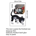 Cartoon cat and mouse PVC wall sticker for home decor with self-adhesive backing - 30*20cm Cat and Mouse Wall Sticker (MS4025)