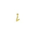 Minimalist 18k gold plated bubble letter L pendant earring with metallic finish - Letter V Pendant