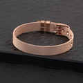 Elegantes Armband aus roségoldenem Edelstahlgewebe mit verstellbarem Schnallenverschluss - Klein / Roségold