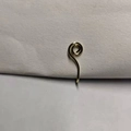 Aro de nariz falso en espiral en forma de U de metal dorado sin perforación en tarjeta - Estilo Espiral Única (A12) / Dorado