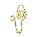 Set de piercing falso para nariz en forma de U bañado en oro con diseño de espiral de alambre - Estilo Gota de Espiral (A2) / Dorado