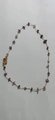 Irregular amethyst crystal gold chain necklace with adjustable lobster clasp closure - Purple Necklace