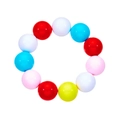 Colorful acrylic beaded necklace with glossy red pink yellow and blue round beads - Multicolor Bracelet