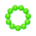 Neon green acrylic beaded bracelet with 11 polished spheres for a trendy modern look - Green Bracelet