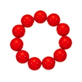 Vibrant red acrylic beaded necklace with glossy finish resin beads for men and women - Red Bracelet