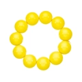 Leuchtend gelbe Acryl-Halskette mit elf glänzenden, runden Perlen aus Kunstharz - Gelbes Armband