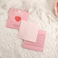 Kit de chiffon de polissage pour argent rose avec enveloppe décorative à cœur - Chiffon de polissage pour l'argent / 8cmx8cm / Rose