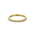 Exquisite S925 sterling silver gold plated ring featuring a row of sparkling white zircons - Size HK 10 = US 5 / Gold White Zircon