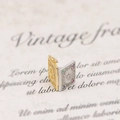 Macro shot of vintage locket book pendant with colorful gems and gold silver accents - 925 Silver / Vintage Book Locket - Openable