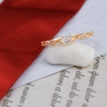 Elegant gold S925 silver ring with oval moonstone and vintage filigree details - US Size 6 / Moonstone Ring