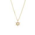 Elegante Halskette mit Sternanhänger aus S925 Silber vergoldet mit Opal und Zirkonia - Halskette / Gold