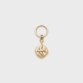 Macro shot of 14K gold-plated octagonal pendant featuring a bird relief and large bail ring - Dove Bird Style (Pendant Only Without Chain)