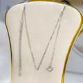 S925 sterling silver fine link chain necklace with lobster clasp and extension - Versatile Gold Bare Chain