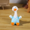 Cute duck figurine in blue polka dot pajamas for creative desktop or car decor - Random Style