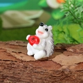Mini-Igel-Figur aus Harz mit rotem Apfel für Moos-Mikrolandschafts-Dekorationen - Stil Mit Apfel (Stil B)