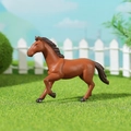 Miniatur Pferd Figur in braun für Moos-Mikrolandschaft und Sukkulenten Dekoration - Preis Pro Einheit (8 Einheiten Ergeben Ein Set)