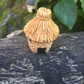 Miniature round resin cottage house with thatched roof for DIY micro landscape decor - Light Coffee