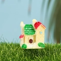 Miniatur Landhaus Harzhaus Häuschen Ornament für Mikrolandschaft Sukkulenten Dekoration - Grün