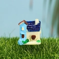 Miniaturhaus mit blauem Dach für Sukkulenten-Dekoration und Mikro-Landschaften - Blau