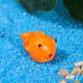 Miniature orange resin goldfish figurine for aquarium landscape and micro decor - Orange