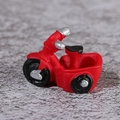 Miniature red tricycle ornament for micro landscape decoration with black seat and silver accents - Red Tricycle / 3.5cm
