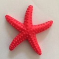 Realistic red resin starfish ornament with textured surface for aquarium decoration - 3cm Pitted Style / Rose Red
