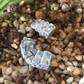 Mini ponte di pietra e scale curve in resina per decorazione di micro paesaggi - Scale in Pietra Dritte Grigio