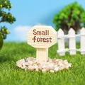 Miniature resin signpost decor with Small Forest text for succulent landscape - Octagon Style (Small forest)