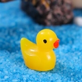 Miniatura di anatra gialla in resina per decorazione micro paesaggio di muschio - Giallo