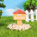 Miniature My Garden sign resin ornament for succulent potted plants and fairy gardens - Birdhouse Style (My Garden)