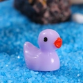 Mini statuetta di anatra viola in resina per paesaggi di muschio e decorazioni - Viola