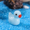 Mini anatra in resina azzurra per decorazione di micro paesaggi e piante grasse - Blu