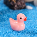 Roze mini hars eendje beeldje voor terrarium mos landschap en DIY decoraties - Roze