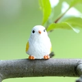 Miniature white and yellow resin bird figurine for succulent moss micro landscape - Purple Bird
