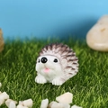 Figura de erizo de resina para decoración de micropaisajes y plantas en macetas - Pose de Gateo Sonriente (3号)