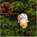Miniatur-Hasenfigur aus Harz in Hellbraun für DIY-Garten-Mikrolandschaften - Schlafender Hase