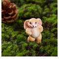 Miniature resin rabbit figurine in walking pose with realistic fur texture for DIY decor - Running Rabbit
