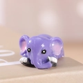 Figura miniatura de elefante morado de resina para decoración de micro paisajes DIY - Elefante Acostado (Estilo 3)