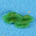 Tre figurine di foglie di loto in resina per decorazione di micro paesaggi verdi - Gruppo di Foglie di Loto