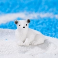 Eisbär Miniatur Harzfigur in liegender Pose für Sukkulenten Garten Dekoration - Klein