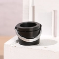 Miniature black toy bucket with silver handle for dollhouse life scene decoration - Black Bucket