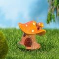 Mini-Pilzhaus aus Harz in Orange und Weiß für die Dekoration von Sukkulenten-Gärten - Orange (Nr. 1)