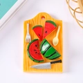 Watermelon fruit cutting board resin fridge magnet with miniature kitchen utensils - Watermelon Cutting Board